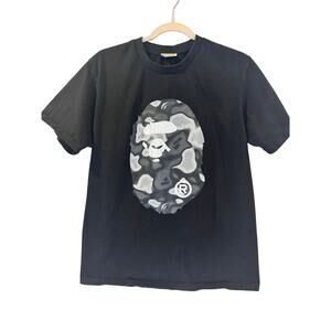 BAPE Ape Head Shirt Black Liqud Camo M T Shirt Japanese Street Wear Authentic